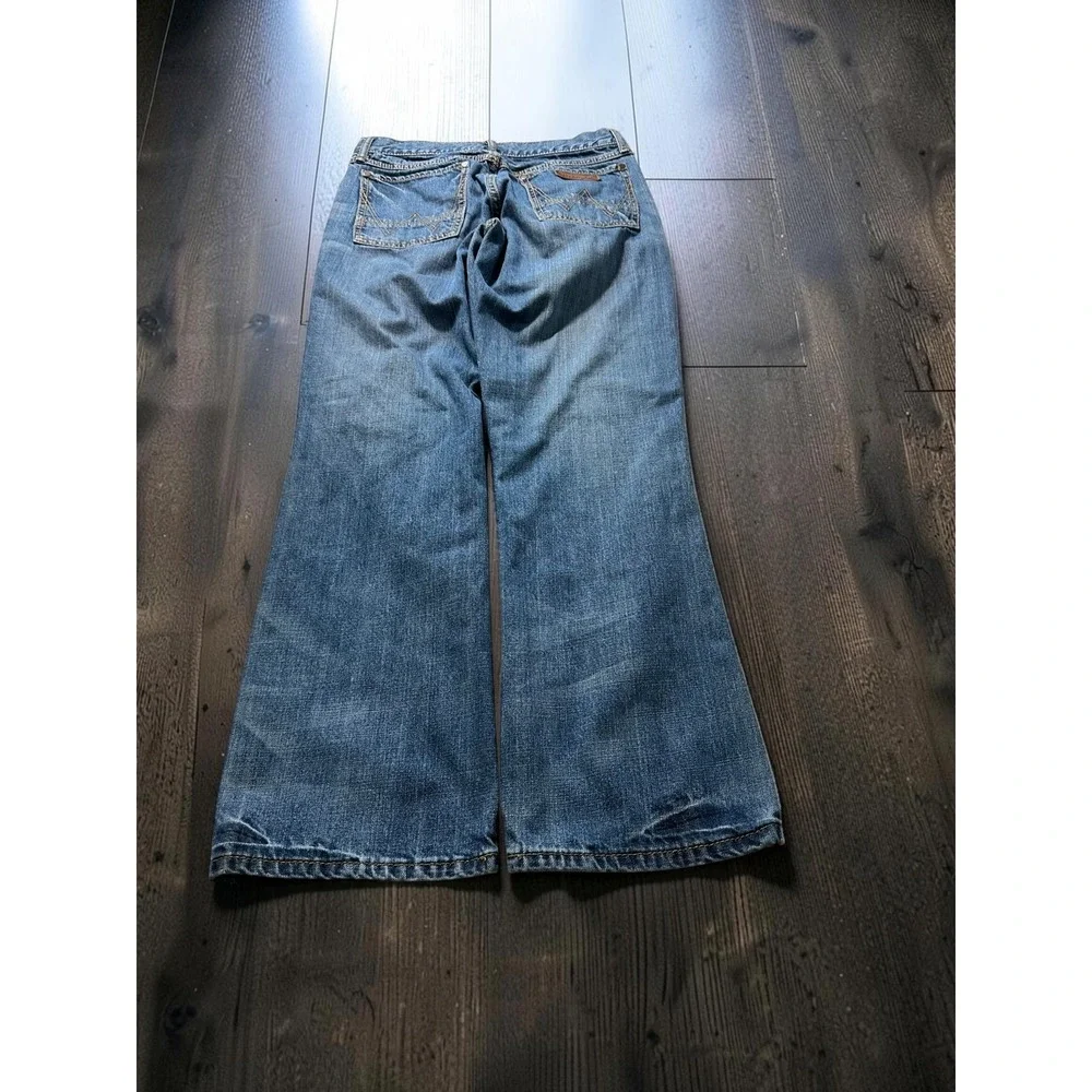 Wrangler Retro Relaxed Boot Mens 32x32 Blue Denim Jeans WLT20FM Cowboy Western